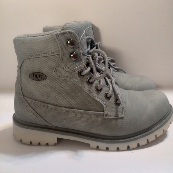 Lugz Mantle Hi Gray Combat Style Boots SZ 8 - Picture 3 of 10